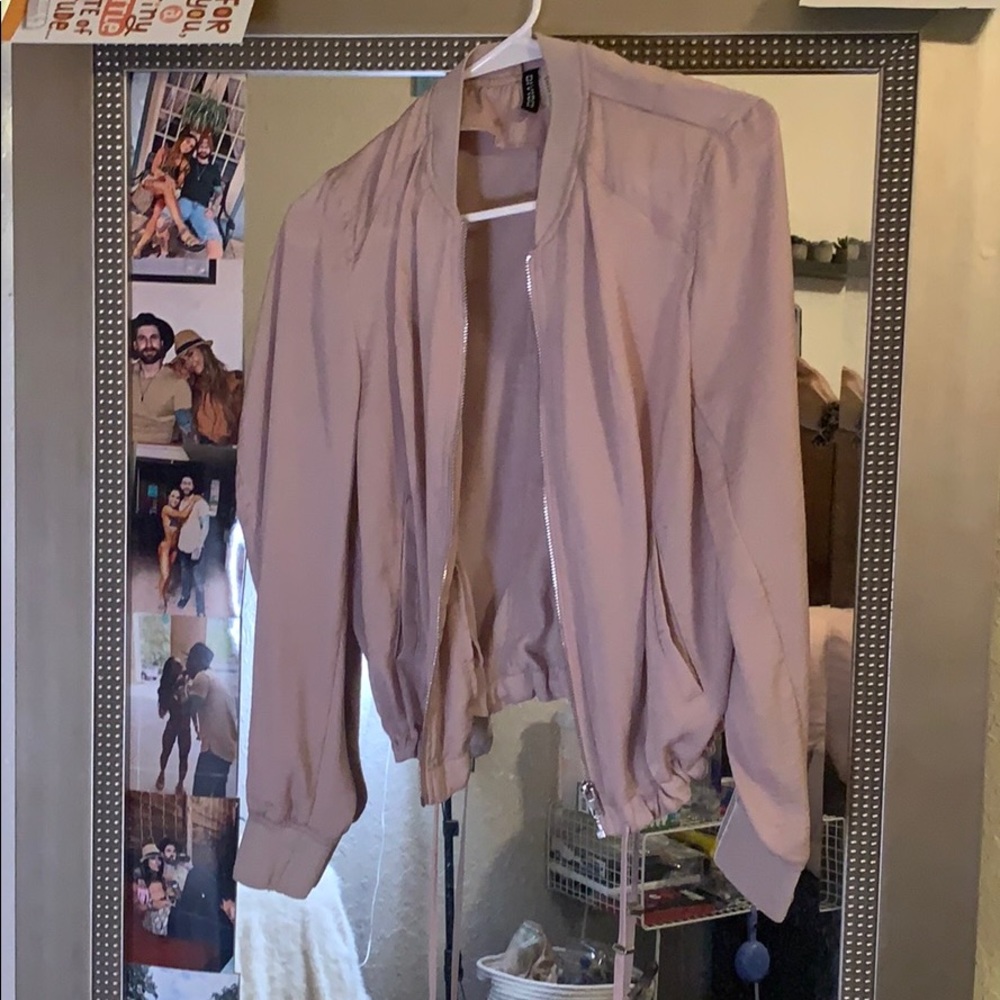 Pink bomber jacket